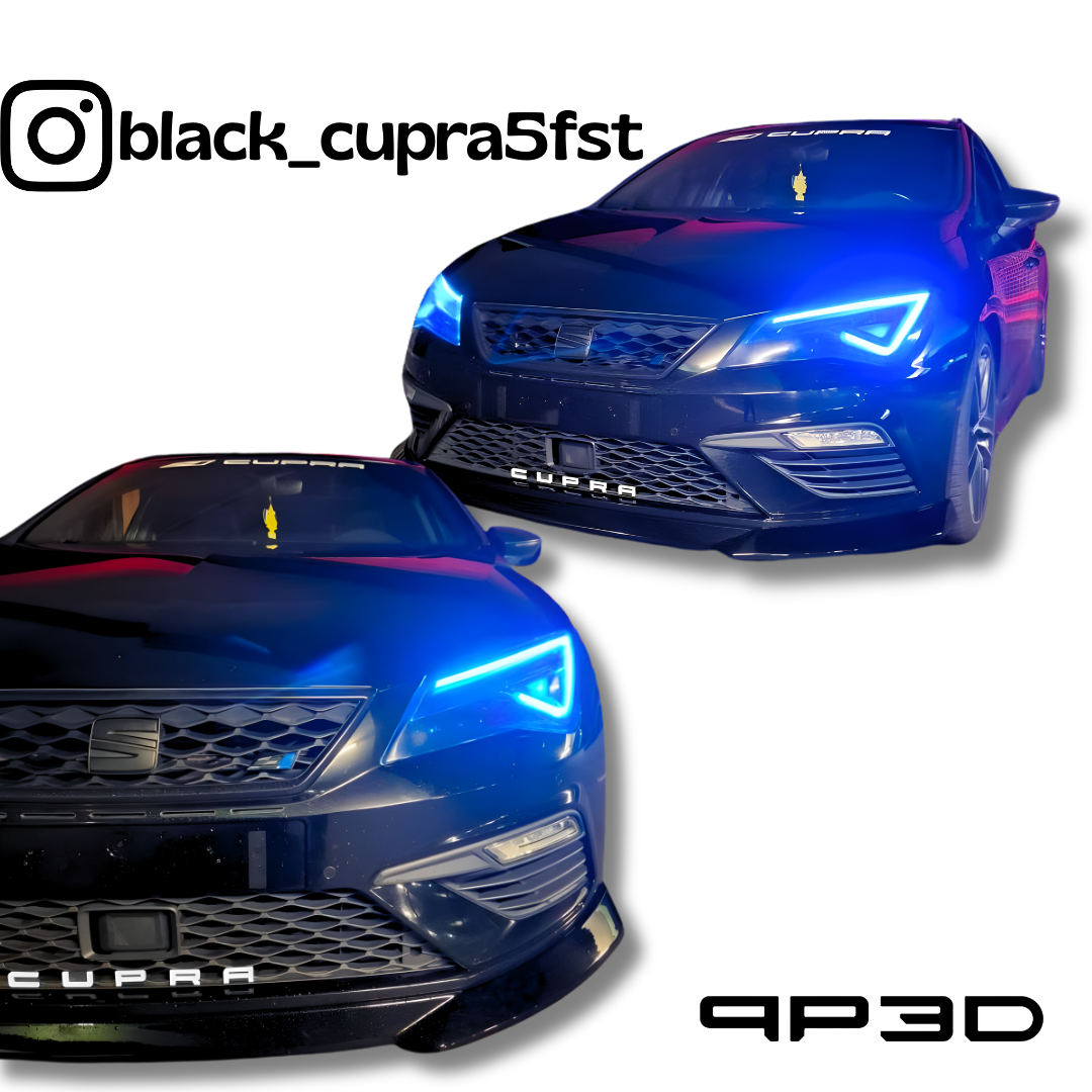 Cupra Flagge und Cupra Schriftzug in Wunschlackierung