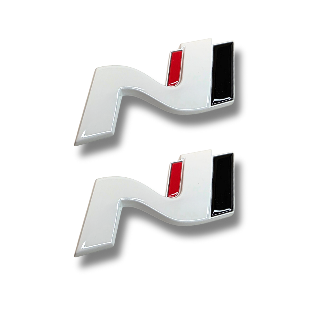N Logo Emblem SET für SEITENSCHWELLER Hyundai i30N in Wunschlackierung