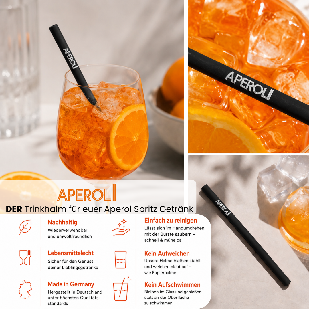 Aperol Trinkhalme "APEROLI"