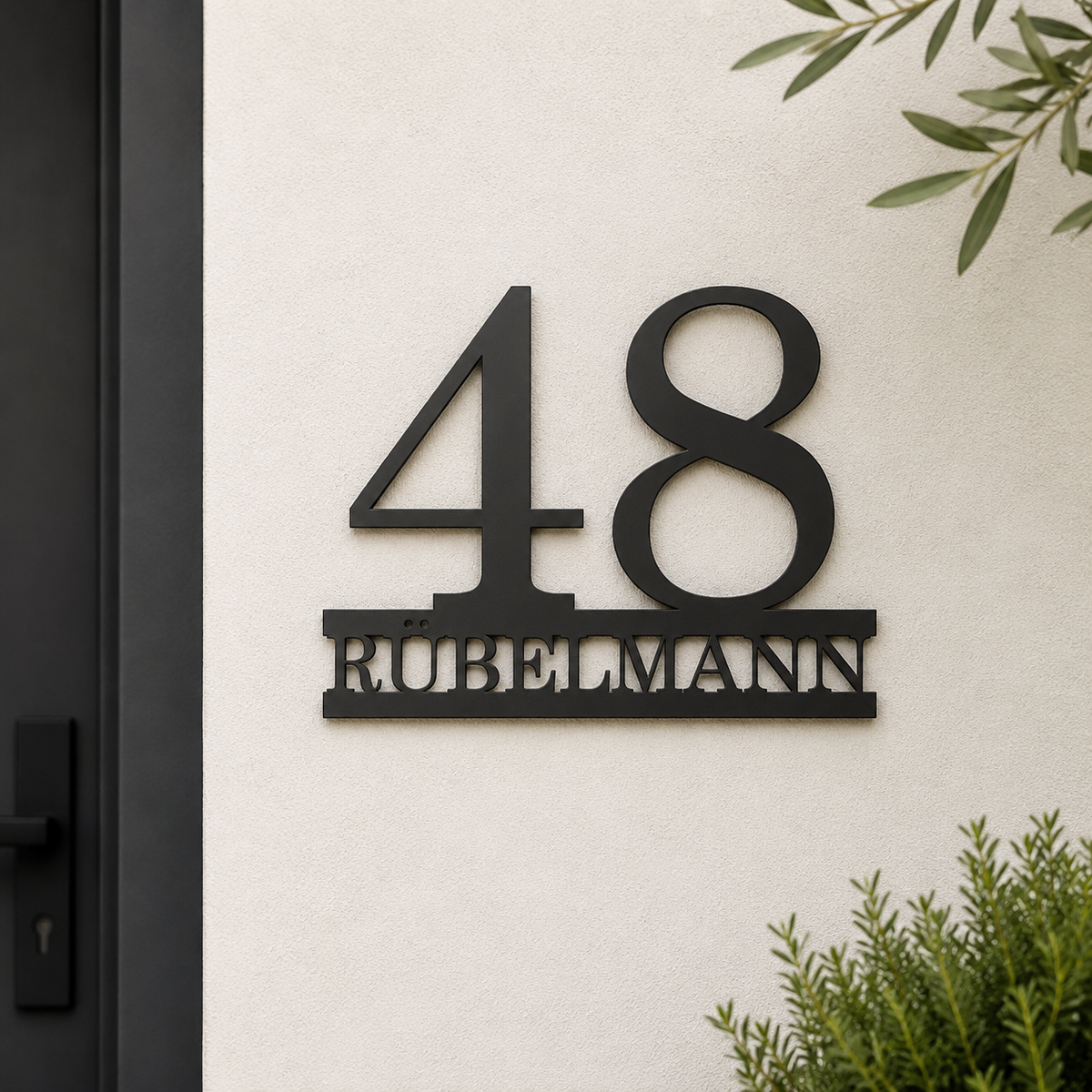 Hausnummer / Namensschild personalisiert