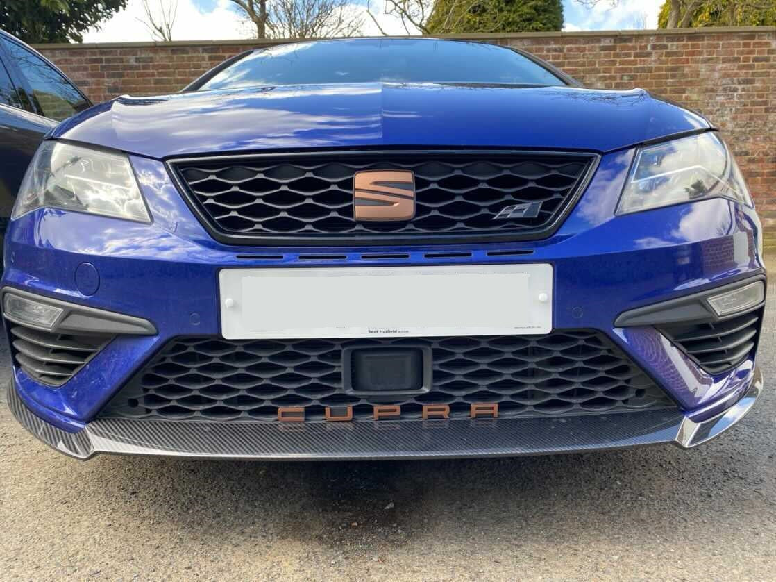 Cupra lettering SEAT LEON CUPRA 5F in COPPER