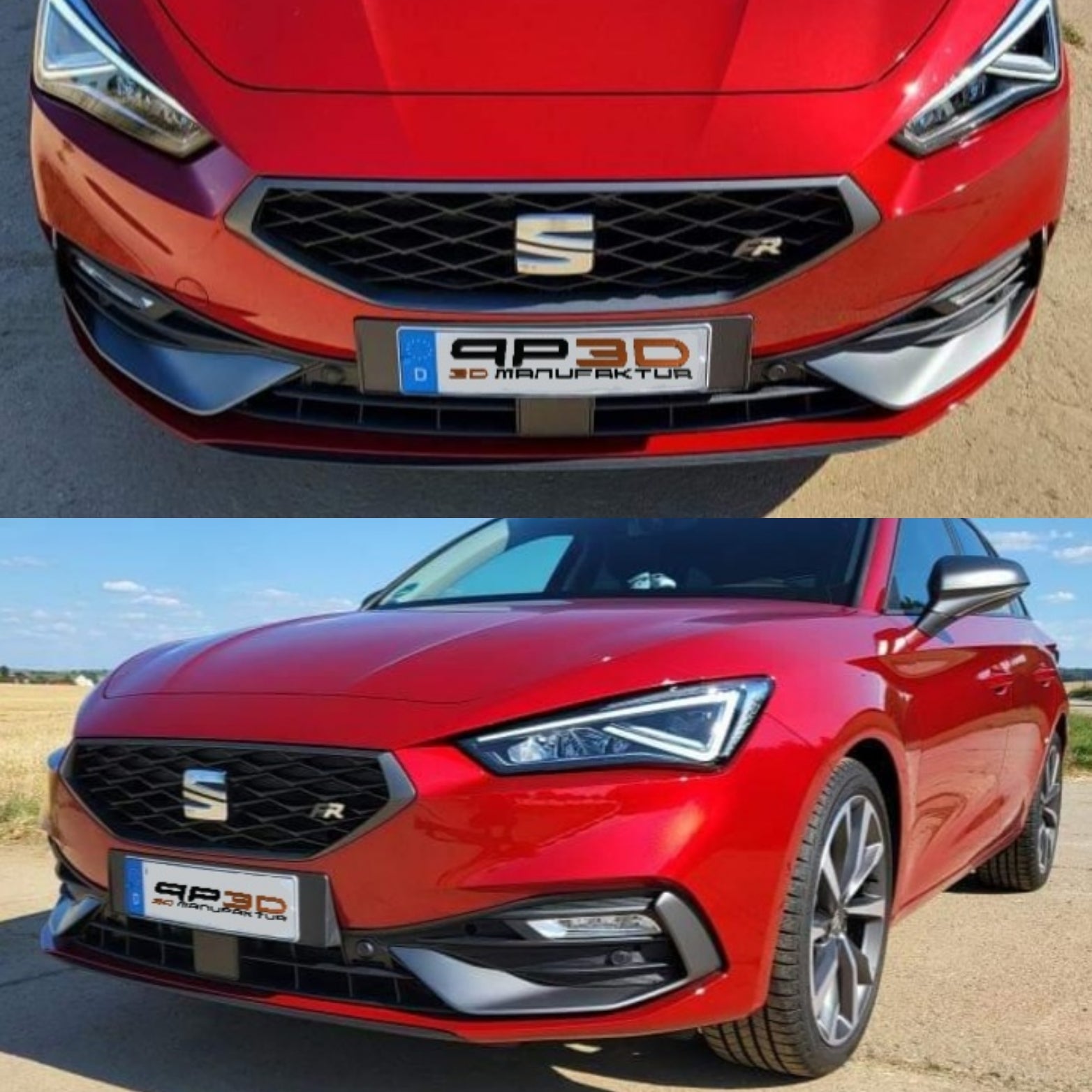 Seat Leon KL FR Logo / Emblem / Schriftzug vorne Kühlergrill