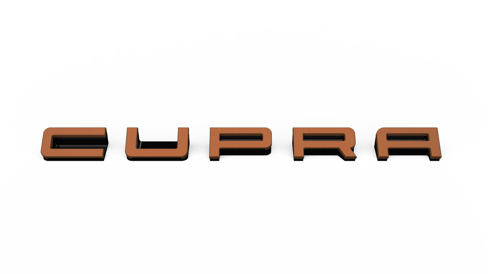 Cupra lettering for the Cupra Formentor in copper
