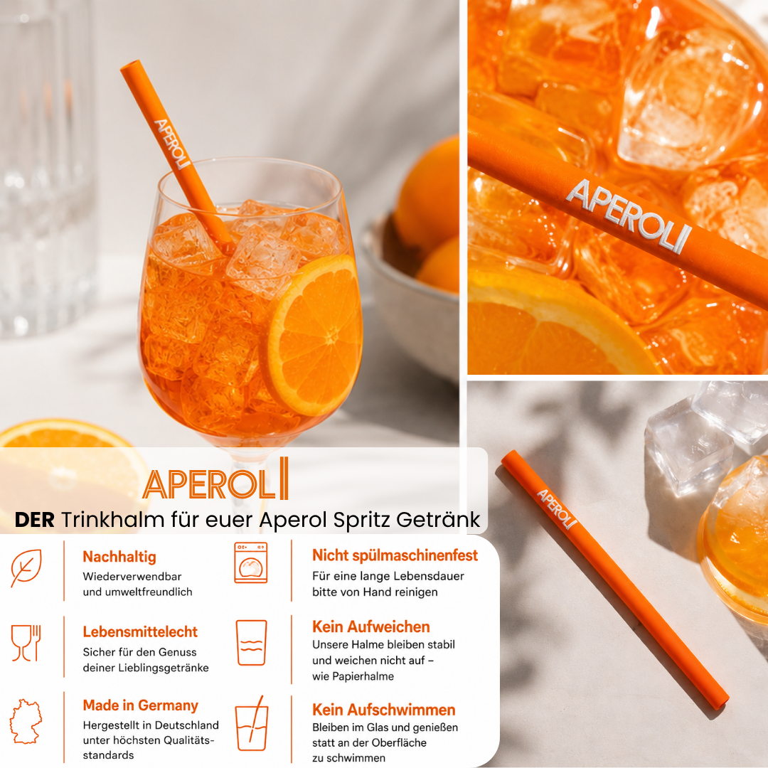Aperol Trinkhalme "APEROLI"