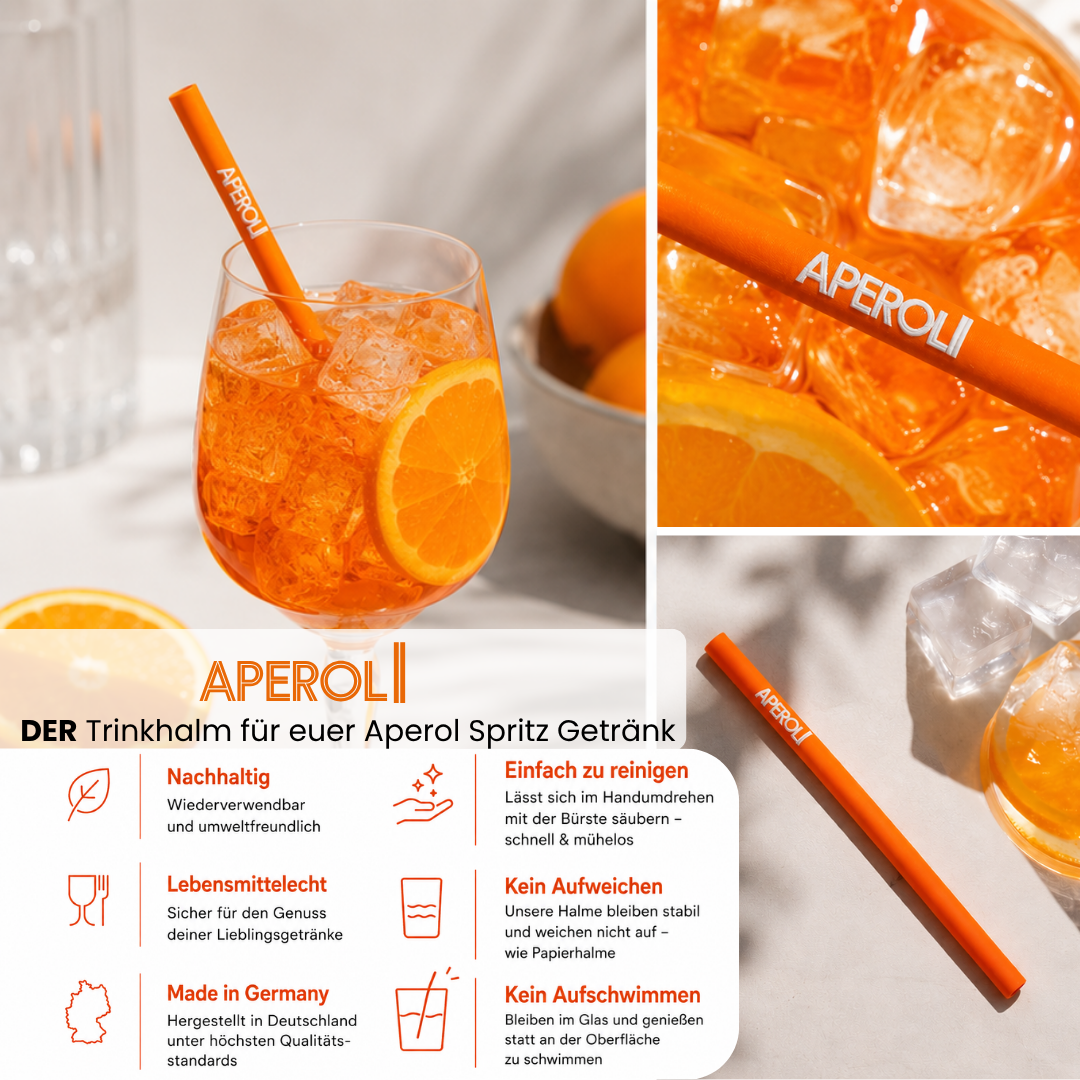 Aperol Trinkhalme "APEROLI"