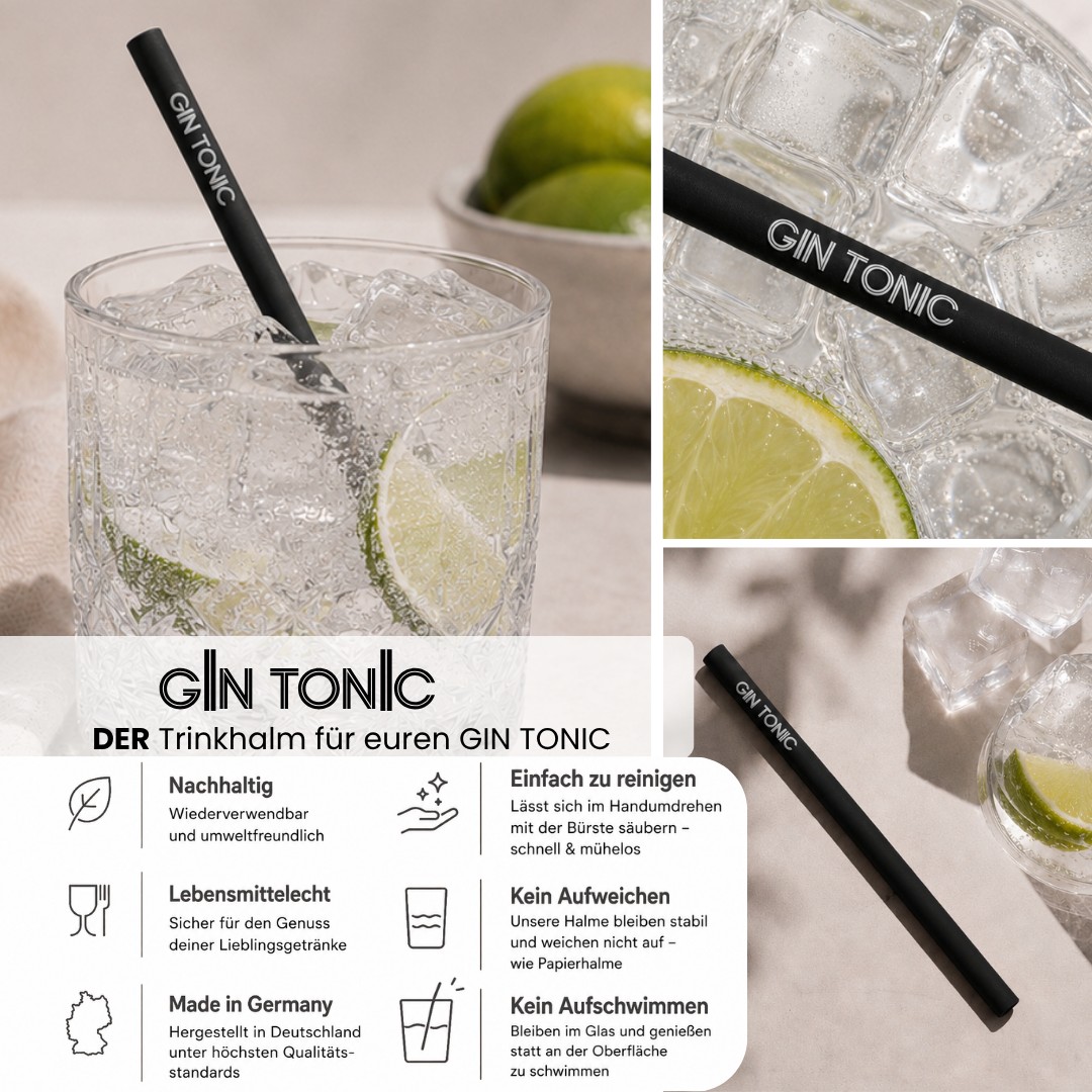 Gin Tonic Trinkhalme