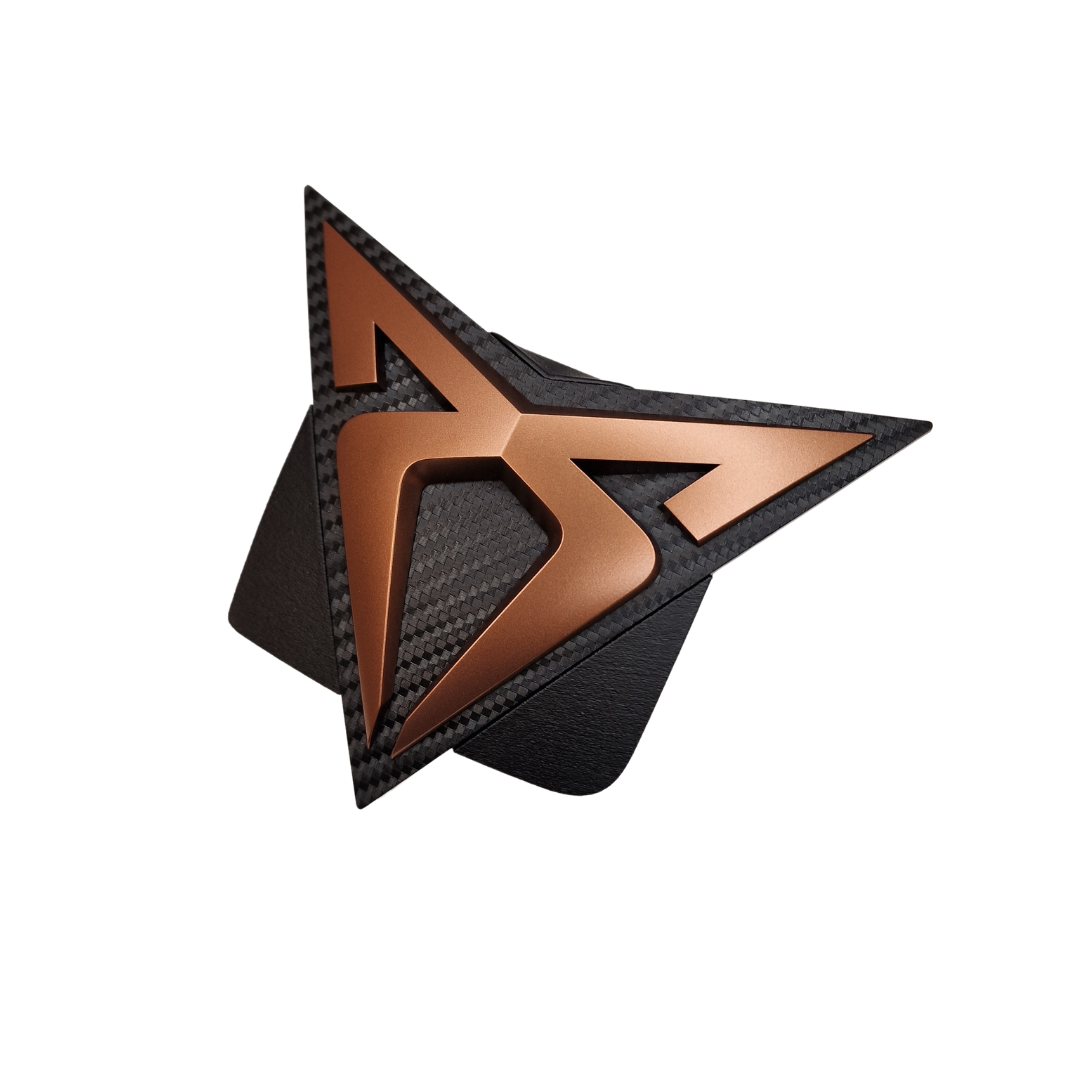 Cupra Emblem Original veredelt für den 5F mit Adapter