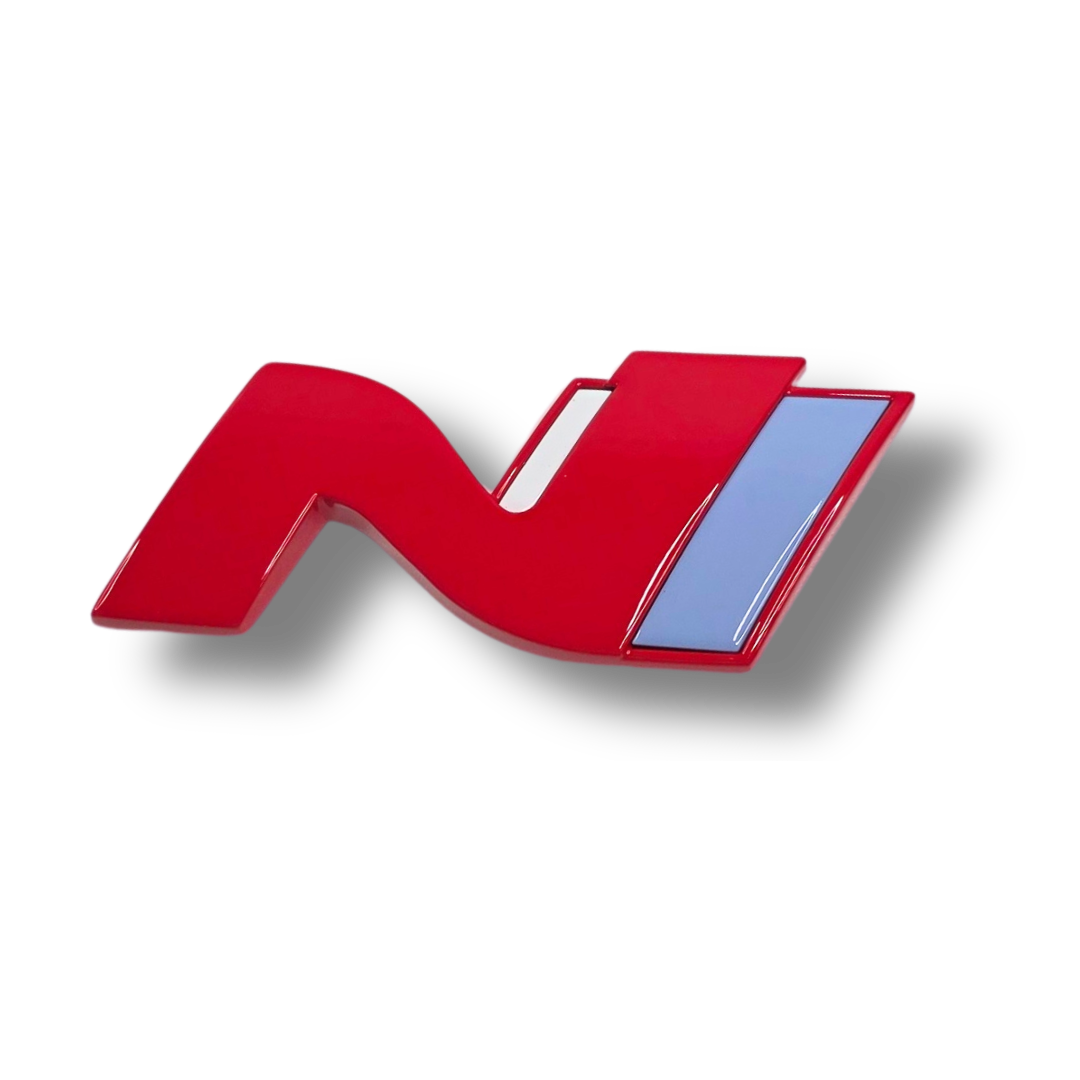 N Logo Emblem Hyundai i20N & i30N & Kona N front grille in custom color