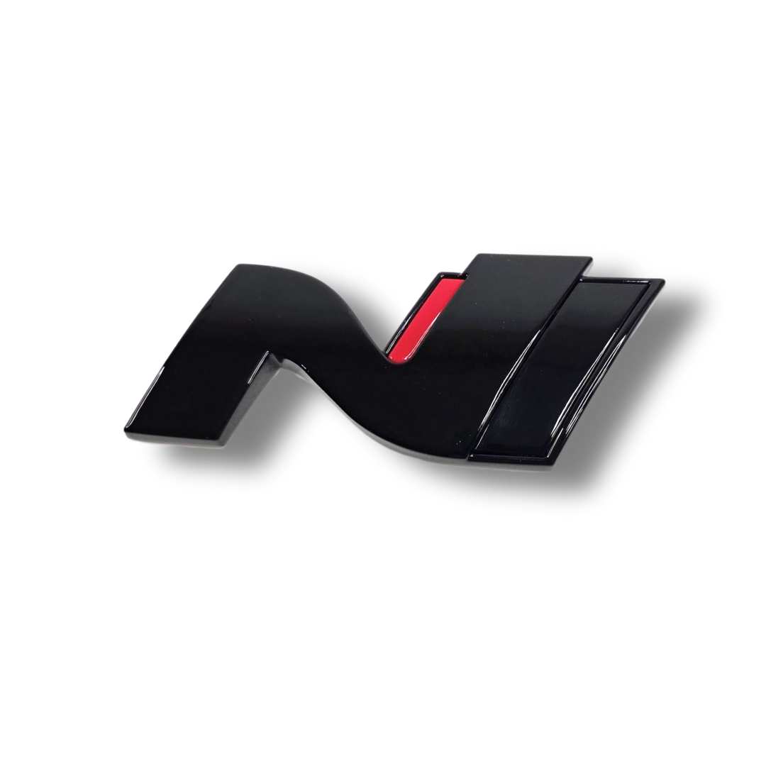 N Logo Emblem Hyundai i20N & i30N & Kona N front grille in custom color