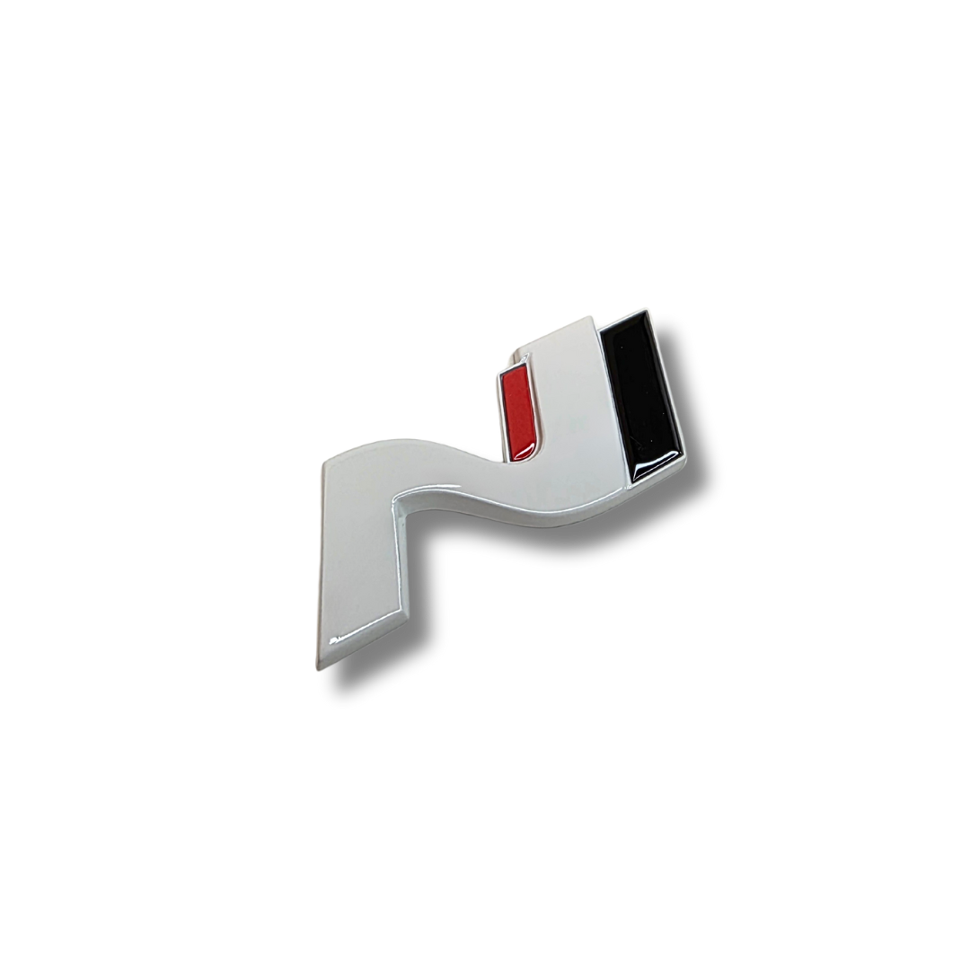 N Logo Emblem Hyundai i30N & Kona N hinten Heckklappe in Wunschlackierung