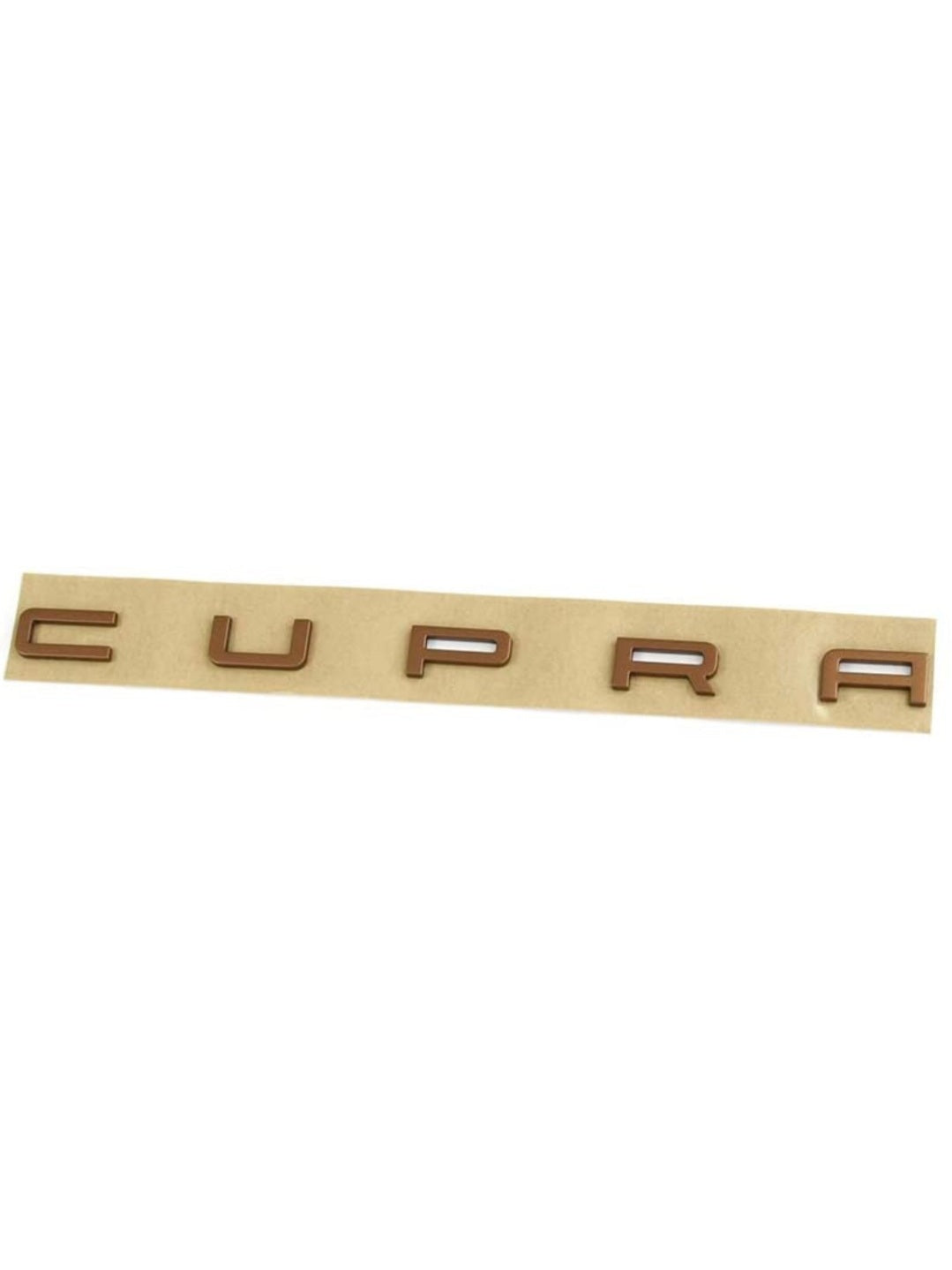 Original Cupra lettering tailgate in copper